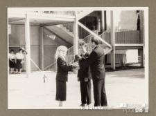 Uroczystość z okazji zakończenia roku szkolnego 1988/1989, Białystok, Technikum Kolejowe w Starosielcach