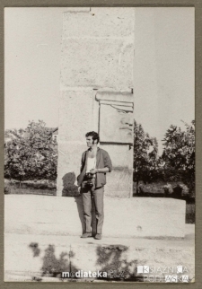 Pan Łukawski pod pomnikiem na Grunwaldzie, 1989 r.