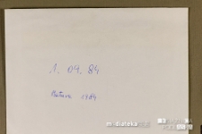 Koperta na zdjęcia z uroczystości szkolnych: 1 września 1984 i matury 1984