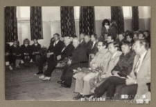 Uroczystość z okazji Dnia Nauczyciela, Białystok, Technikum Kolejowe w Starosielcach, 1985 r.