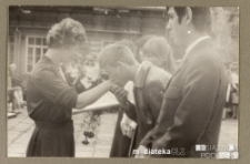 Uroczystość z okazji zakończenia roku szkolnego, Białystok, Technikum Kolejowe w Starosielcach, czerwiec 1981 r.