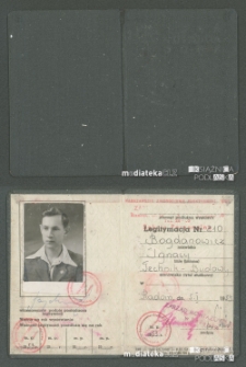 Legitymacja Technika Budowy Ignacego Bogdanowicza, Radom, 5.01.1953