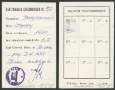 Legitymacja członkowska Ignacego Bogdanowicza, Białystok, 14.06.1974