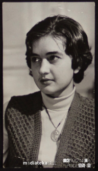 Portret Małgorzaty Jasińskiej, ul. Koszykowa 20, Białystok - druga połowa lat 70. XX w.