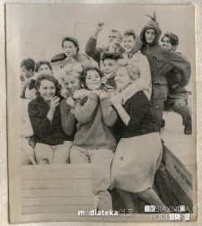 Rejs statkiem podczas zlotu harcerzy nad morzem, sierpień 1961 r.