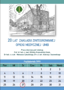20 lat Zakładu Zintegrowanej Opieki Medycznej UMB : praca zbiorowa
