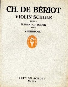 Violin-Schule : Op. 102. Teil 1, Heft 1, Elementartechnik