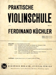 Praktische Violinschule. Band 1, Heft 1