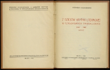 Z dziej&oacute;w krytyki literackiej w czasopismach emigracyjnych (1836-1848) : szkic