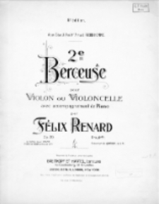 Berceuse. Wiolonczela, fortepian. Op. 20. nr 2.