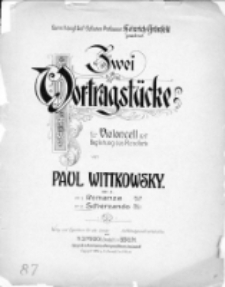 Zwei Vortragsstücke : für Violoncell mit Begleitung des Pianoforte : Op. 4. No. 2, Scherzando .