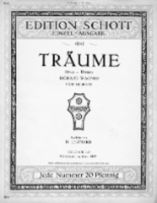 Wesendonck-Lieder. WWV 91 B. Wiolonczela, fortepian.Träume (aranż.)