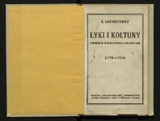 "Łyki i kołtuny" : pamiętnik mieszczanina podlaskiego (1790-1816)