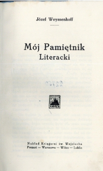 M&oacute;j pamiętnik literacki