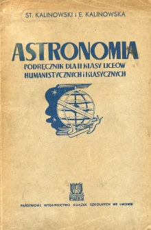 Astronomia : podręcznik dla klasy 2 liceów humanistycznych i klasycznych