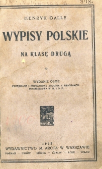 Wypisy polskie : na klasę drugą