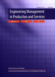 Engineering Management in Production and Services. Vol. 14, iss. 2