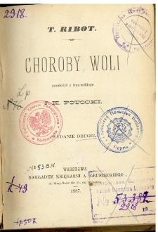 Choroby woli
