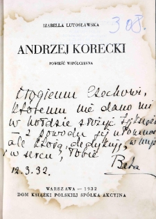 Andrzej Korecki : powieść współczesna
