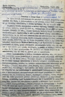 Tajne nauczanie - powiat Grodno - Korespondencja z nauczycielami, uczestnikami tajnego nauczania