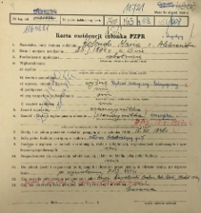 Maria Kolendo - teczka personalna członkini PZPR