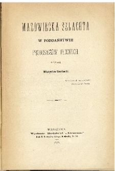 Mazowiecka szlachta w poddaństwie proboszczów płockich