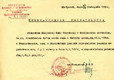 Poświadczenie obywatelstwa polskiego Zofii Frankiewicz