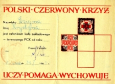 Legitymacja PCK Krystyny Dziejmy