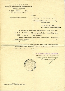 Pismo w sprawie zaszeregowania płacowego Sabiny Grundl