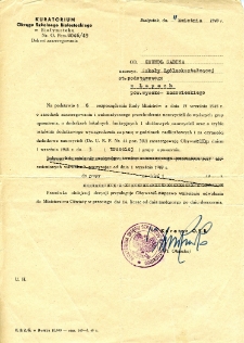 Pismo w sprawie zaszeregowania płacowego Sabiny Grundl