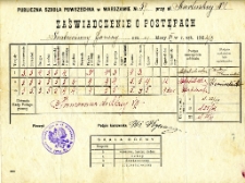 Zaświadczenie szkolne Janiny Grabiec