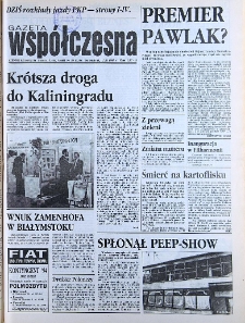 Gazeta Wsp&oacute;łczesna 1993, nr 187