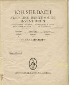 Zwei und Dreistimmige inventionen