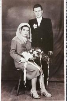 Portret slubny Henryka i Frydki Dąbrowskich