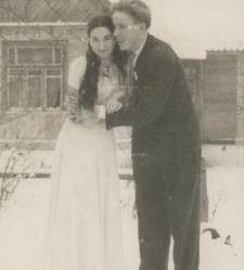 Halina Rogalewska i Tadeusz Klimiuk podczas ślubu Krystyny Wrzosek i Szumskiego