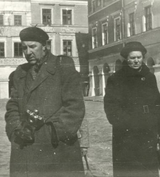 Władysław Paszkowski na rynku w Zamościu