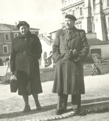 Władysław Paszkowski na rynku w Zamościu