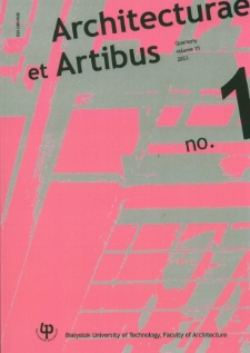 Architecturae et Artibus. Vol. 15, no. 1
