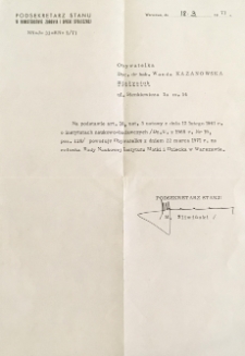 Decyzja o powołaniu na członka Rady Naukowej Instytutu Matki i Dziecka w Warszawie