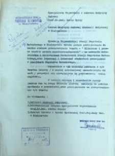 Pismo z podziekowaniami dla Marii Byrdy za wygłoszenie wykładu szkoleniowego