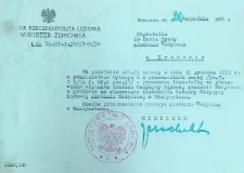 Decyzja o przeniesieniu Marii Byrdy z krakowskiego do białostockiego Zakładu Medycyny Sądowej Akademii Medycznej