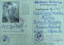 Legitymacja pracownicza Marii Seidler-Dymitrowskiej