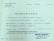 Poświadczenie zatrudnienia