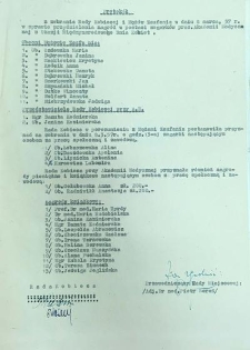 Protokoły zebrań i sprawozdania Rady Kobiet AMB, skład Rady Kobiet AMB, listy do Rady Kobiet AMB, spis kobiet zatrudnionych w AMB