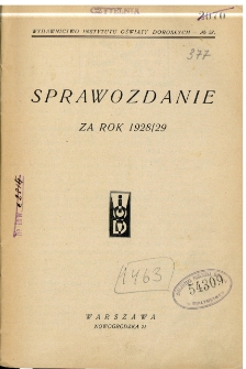 Sprawozdanie za rok 1928/29