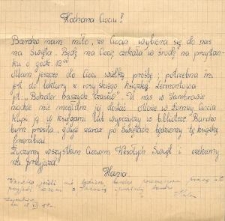 List do Heleny Czernek od Hani