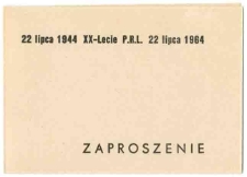 Zaproszenie na uroczystości związane z obchodami Święta Odrodzenia Polskiej Rzeczypospolitej Ludowej