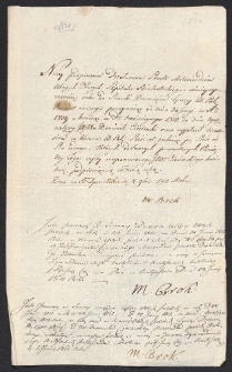 Trzy pokwitowania odbioru odsetek od kapitału 10.000 zł od Dominika Ciecierskiego- podpisane przez przełożoną Sióstr Miłosierdzia w Białymstoku