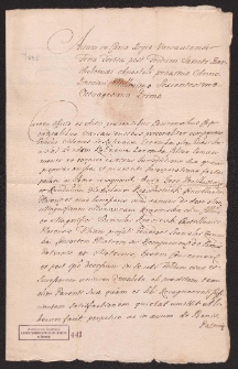 Adam z Kalinowa Zaremba uzyskuje prawa do majątku od matki Marianny Krasińskiej