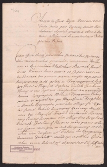 Stefan Hieronim Gembicki w obecności Władysława Krasińskiego na dobrach Cygono zapisują 50 tys. florenów wdowie po Józefie Krasińskim, kasztelanie płockim Teresie Krzywoyckiej